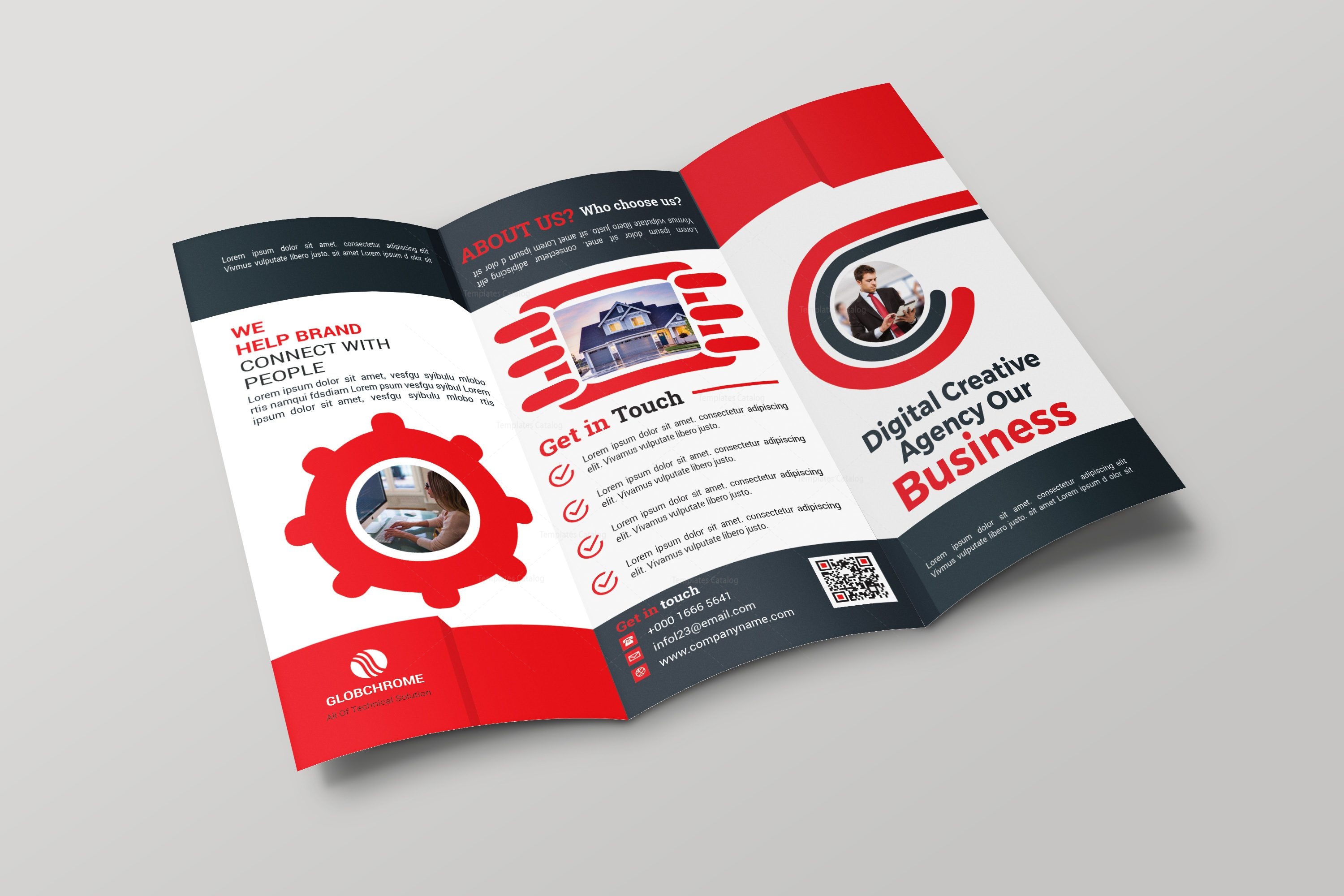 Alabama Professional Tri-fold Brochure Design Template · Graphic Yard 