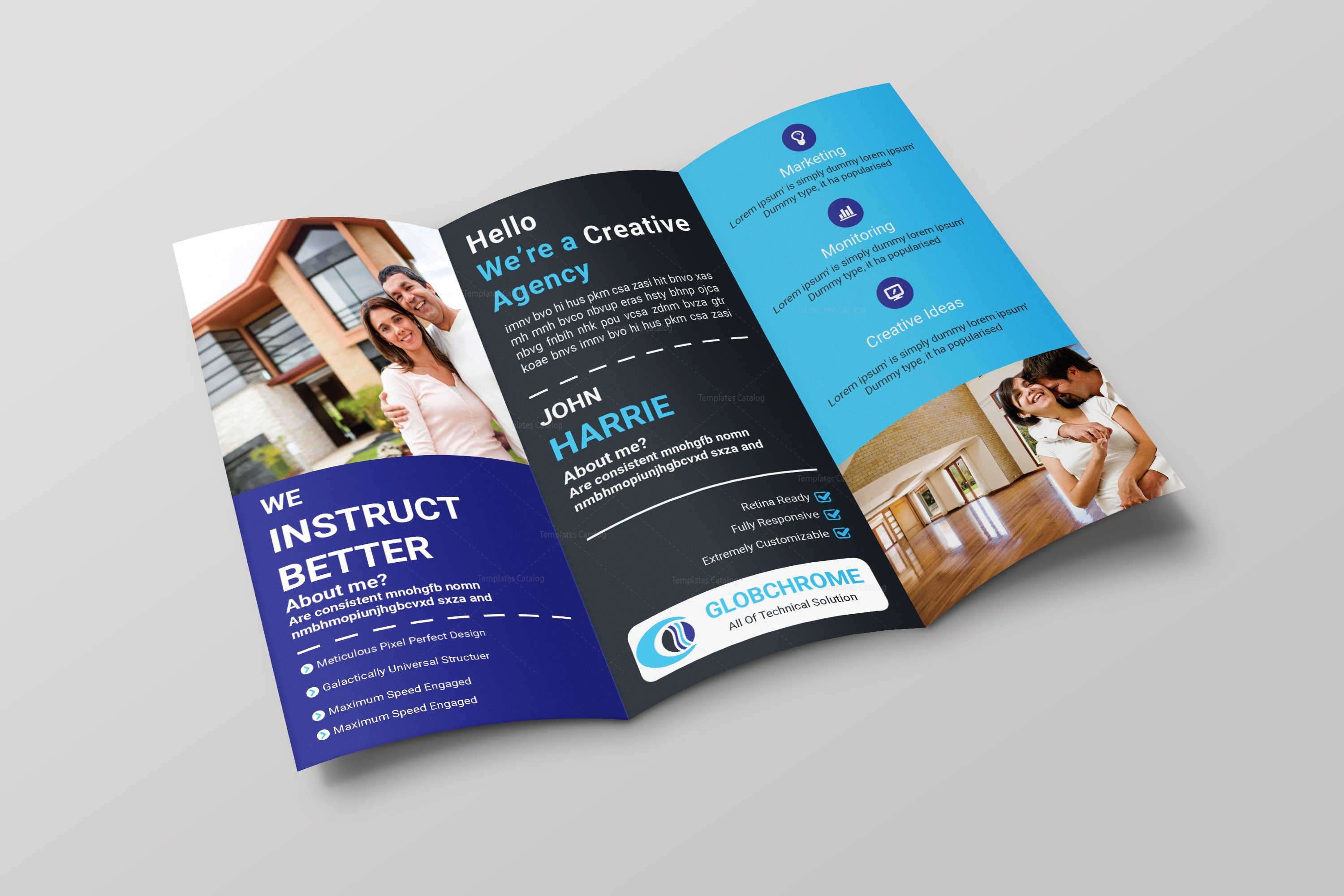 Arizona Creative Tri-fold Brochure Design Template · Graphic Yard ...