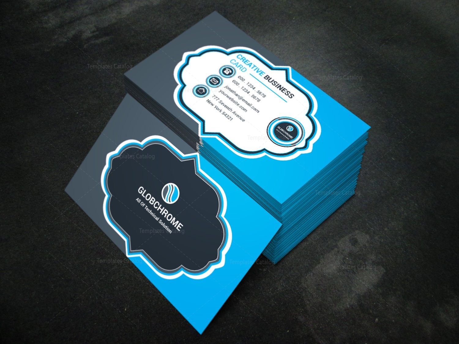 Badge Modern Business Card Design Template · Graphic Yard Graphic
