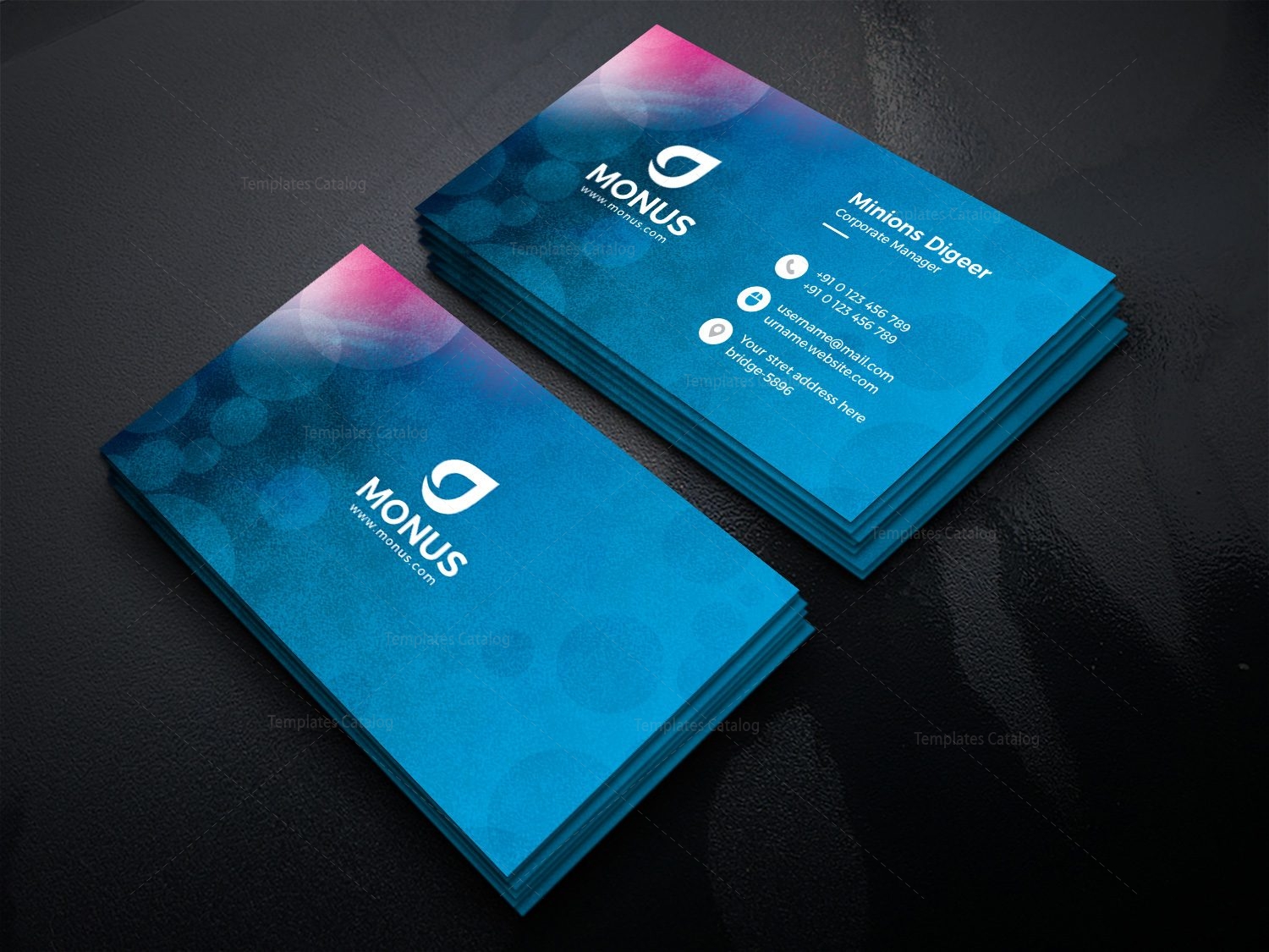 Bubble Modern Business Card Design Template · Graphic Yard | Graphic ...