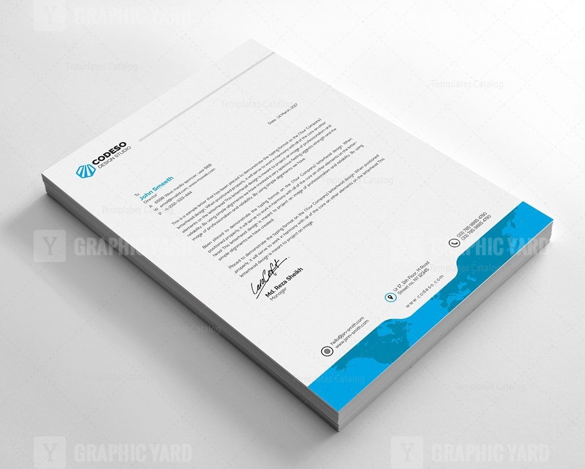 Classic Stylish Letterhead Template · Graphic Yard | Graphic Templates ...