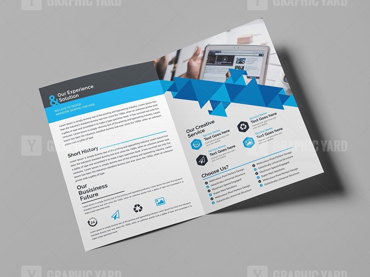 Classy Bifold Brochure Template · Graphic Yard | Graphic Templates Store