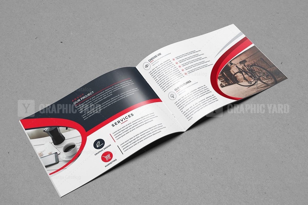 Classy Landscape Bi-Fold Brochure Template · Graphic Yard | Graphic ...