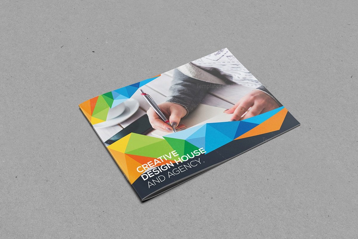 Colorful Landscape Bifold Brochure Template · Graphic Yard | Graphic ...