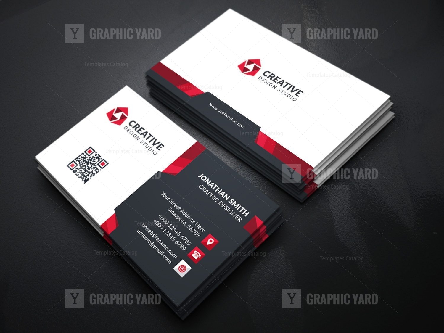 Corporate Business Card with Elegant Style · Graphic Yard | Graphic ...