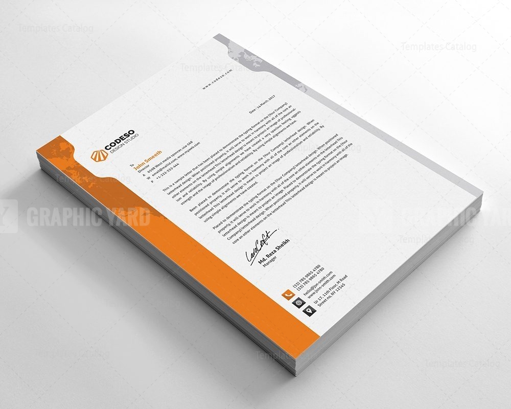 Corporate Letter Template · Graphic Yard | Graphic Templates Store