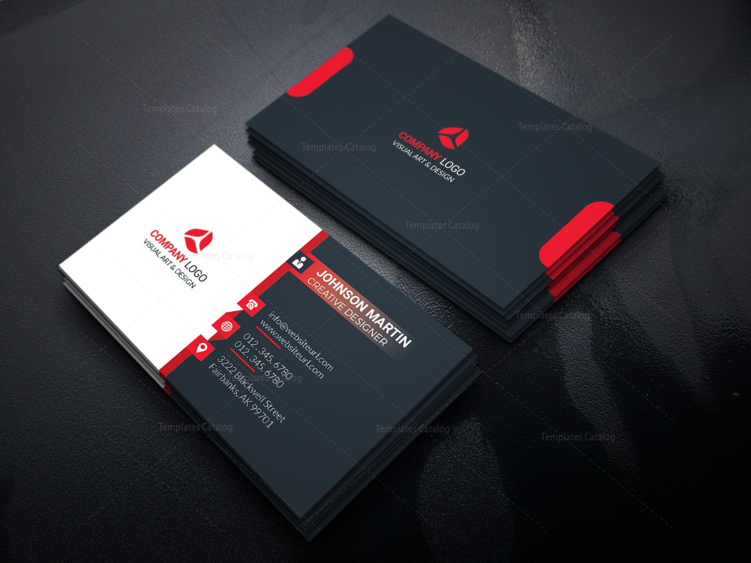 Dark Business Card Design · Graphic Yard | Graphic Templates Store