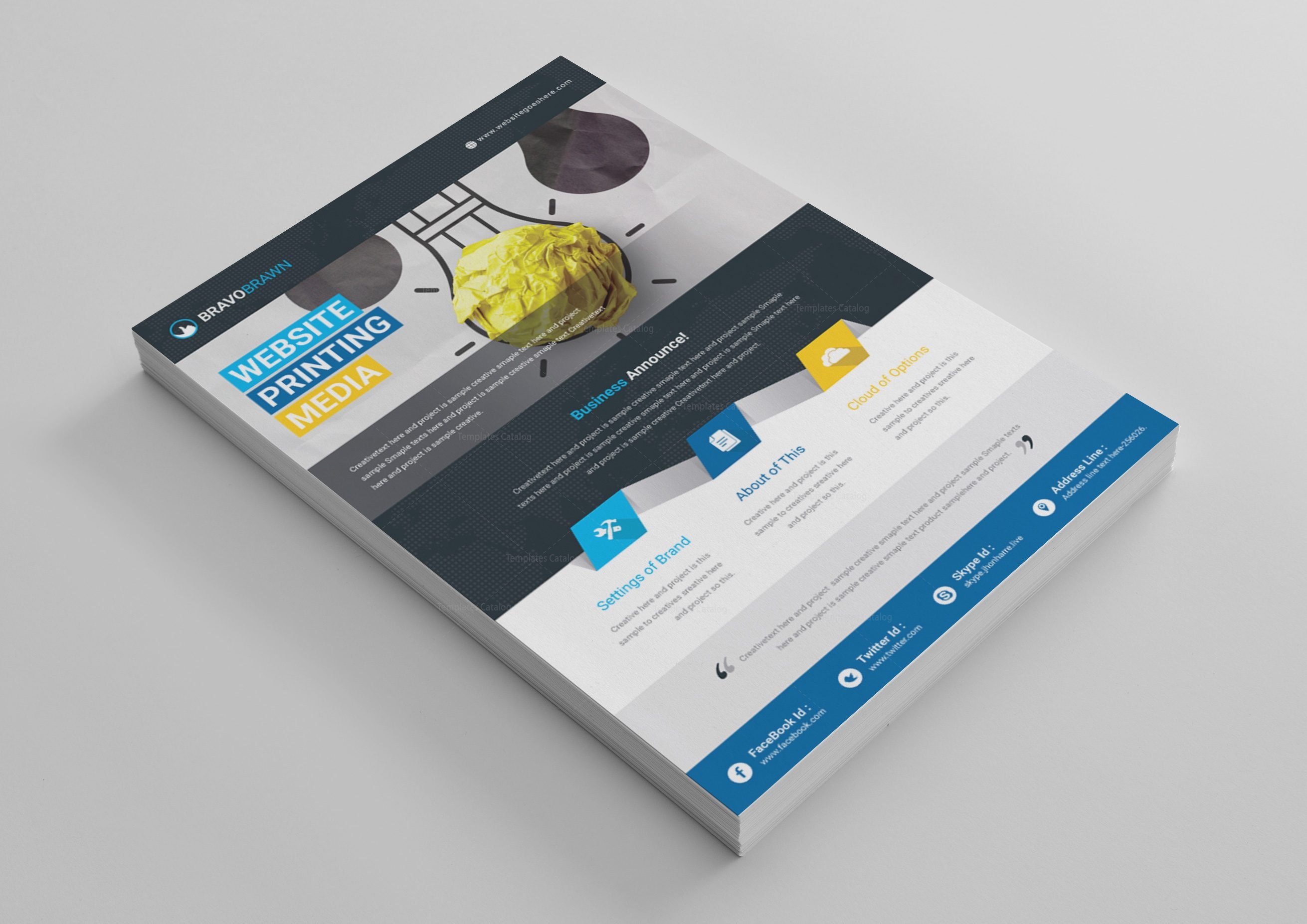 EPS Professional Business Flyer Design Template · Graphic Yard ...