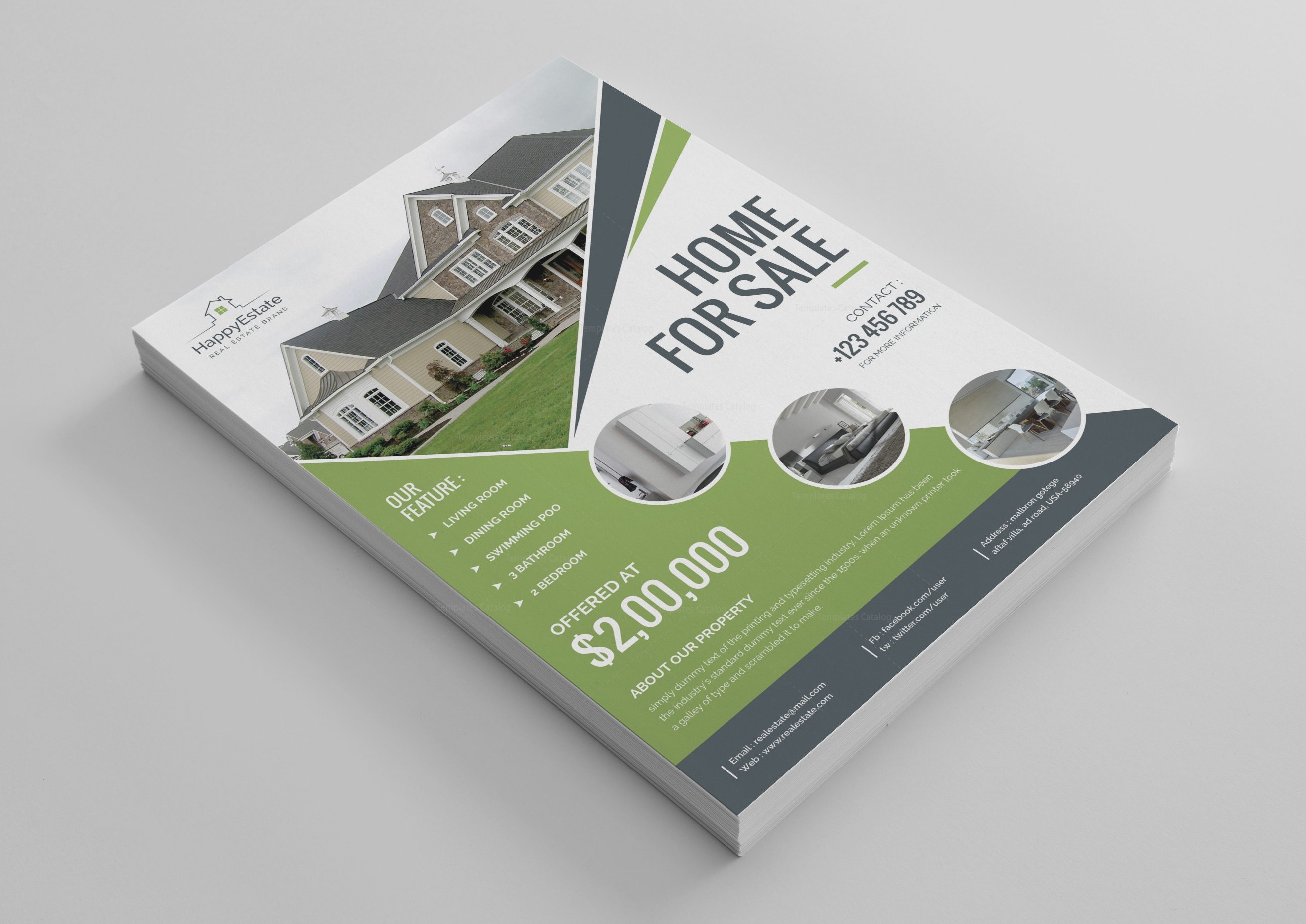 Excellent Real Estate Flyer Design Template · Graphic Yard | Graphic ...