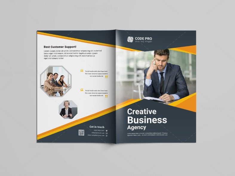 Factory Bi-Fold Brochure Template · Graphic Yard | Graphic Templates Store