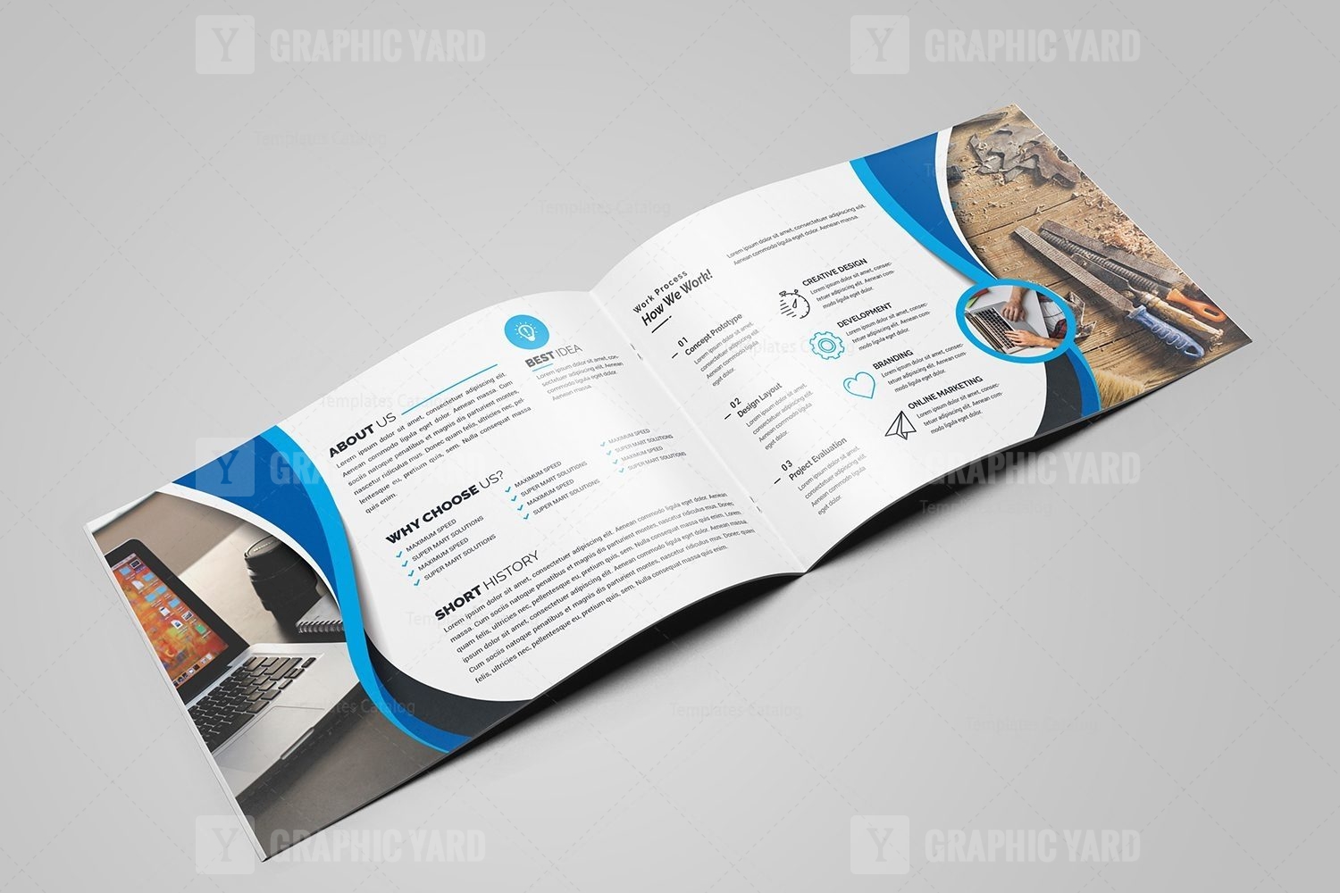 First Class Landscape Brochure Template · Graphic Yard | Graphic ...