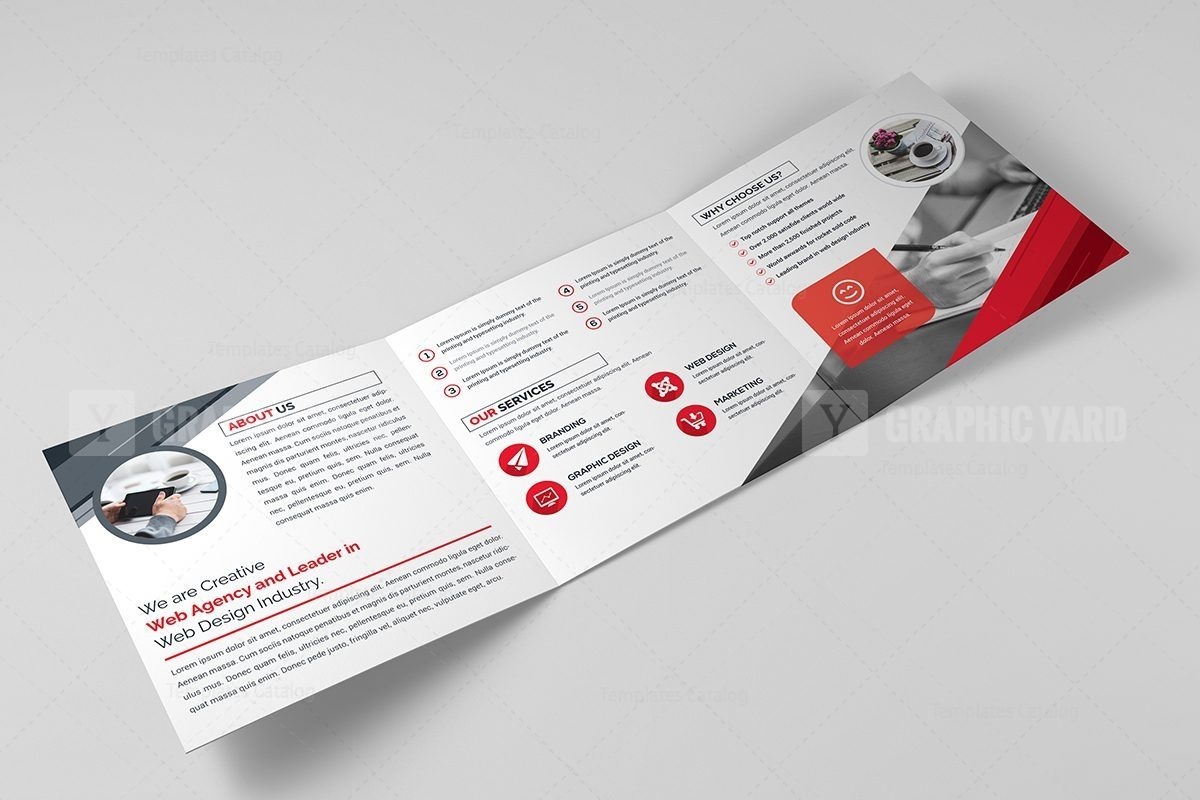 Galaxy Corporate Tri Fold Brochure Template · Graphic Yard | Graphic ...