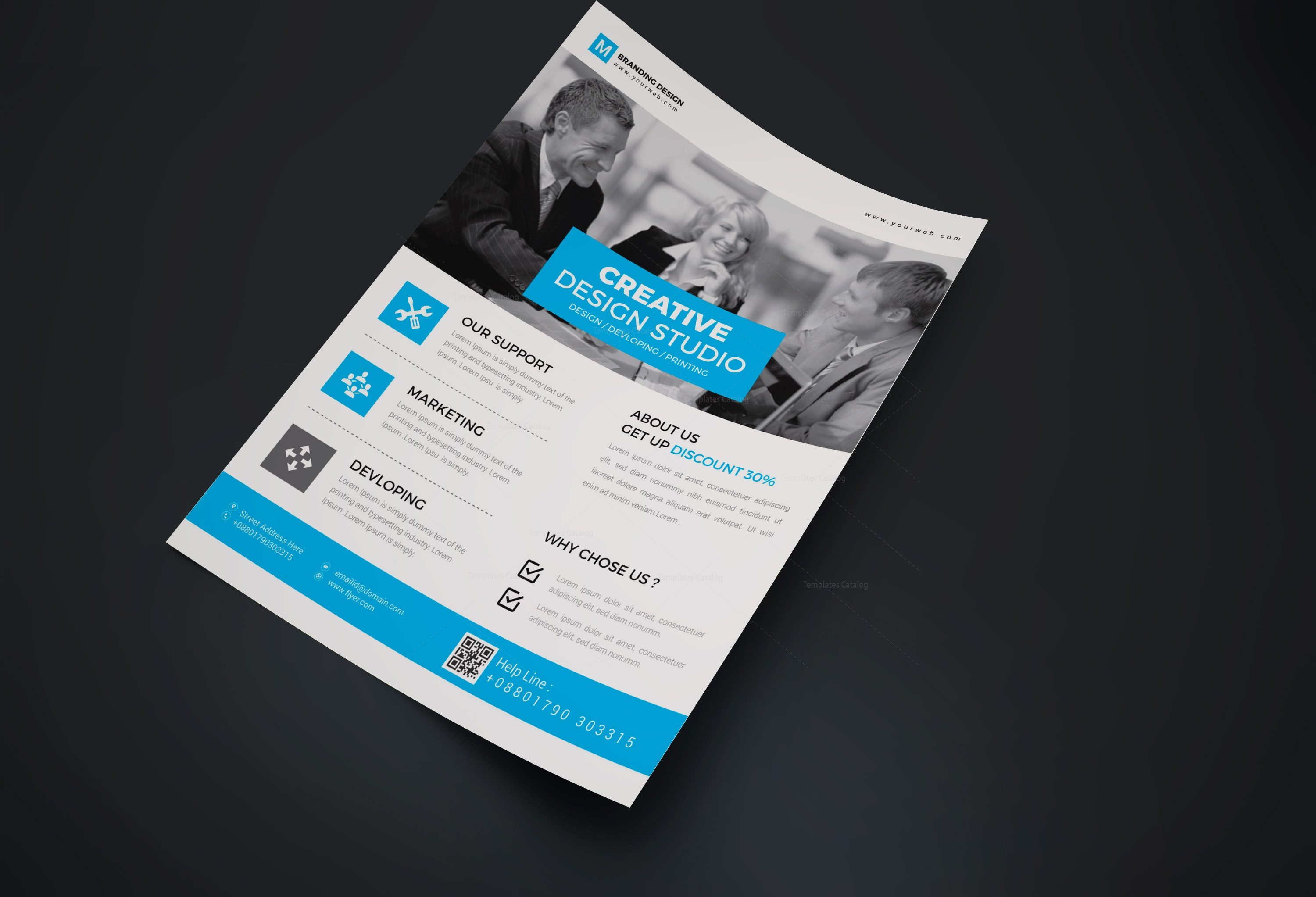 Granite Creative Corporate Flyer Design Template · Graphic Yard ...