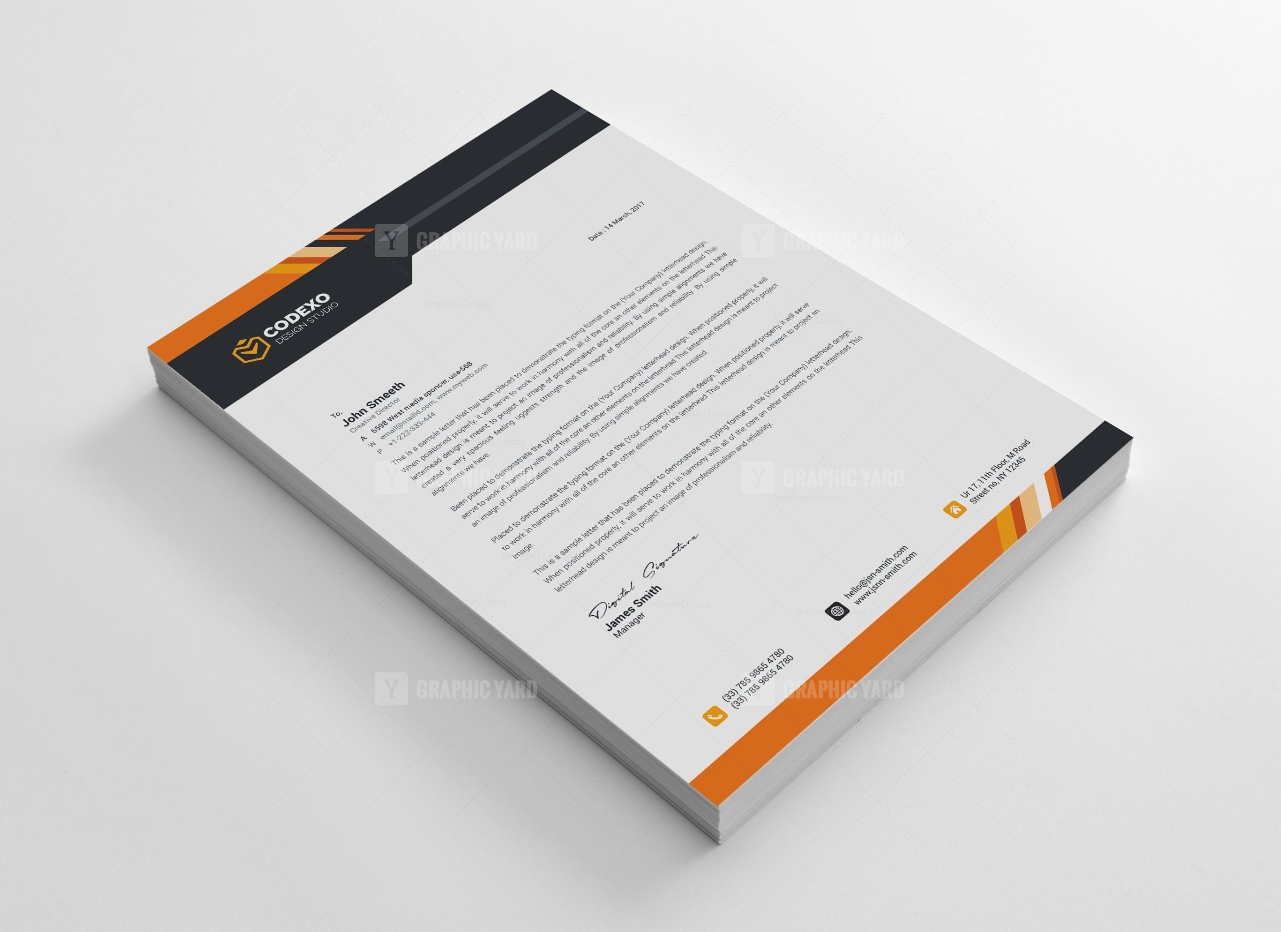 High Quality Letterhead Stationary Template · Graphic Yard | Graphic ...