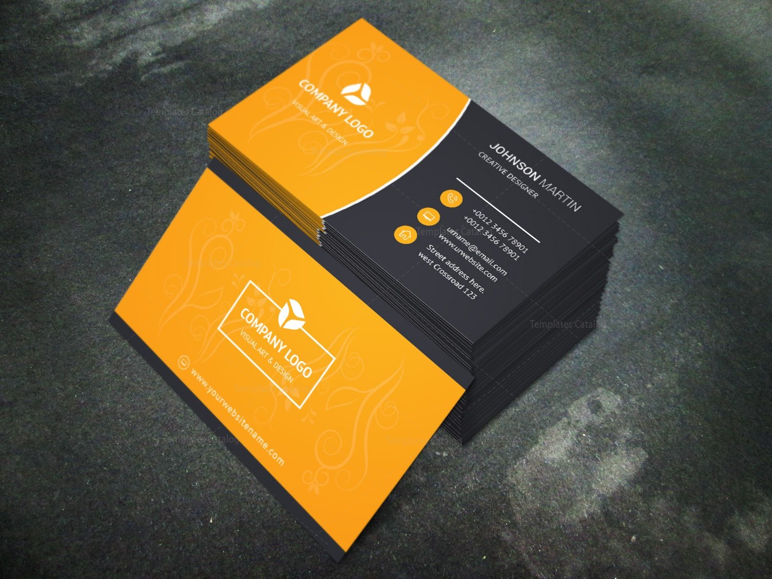 Inferno Modern Business Card Design Template · Graphic Yard | Graphic ...