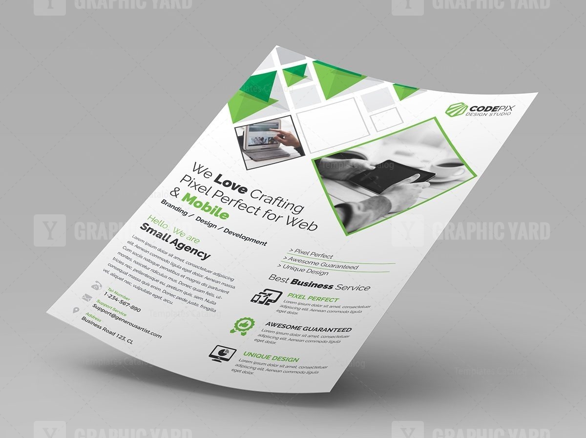 Mars Corporate Flyer Template · Graphic Yard | Graphic Templates Store