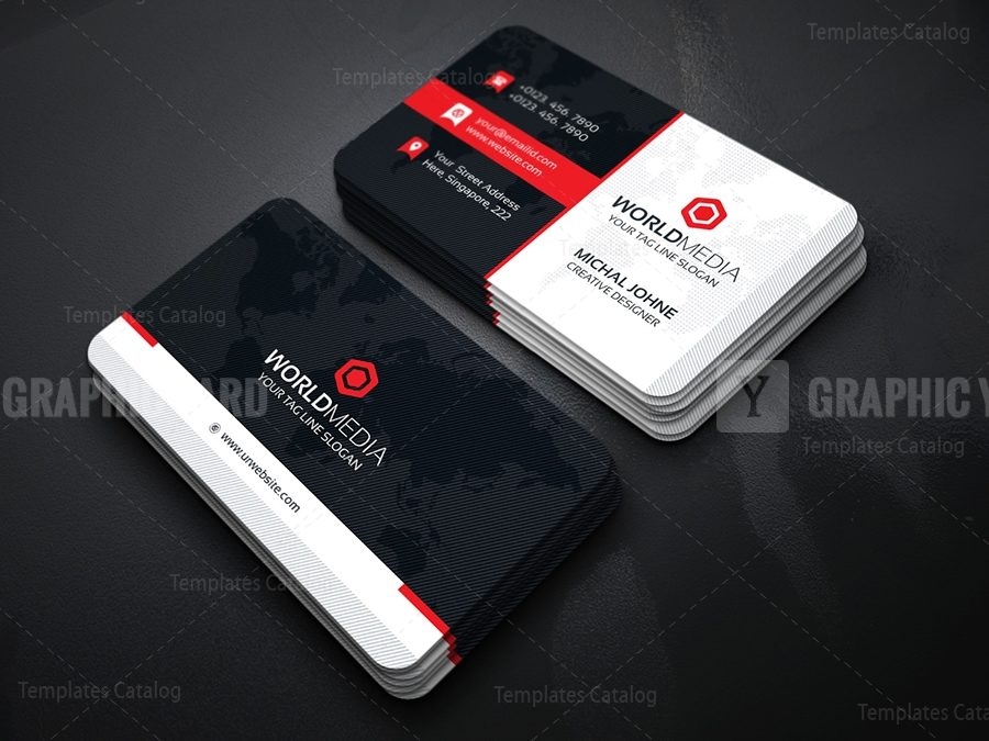 Media Business Card Template · Graphic Yard | Graphic Templates Store