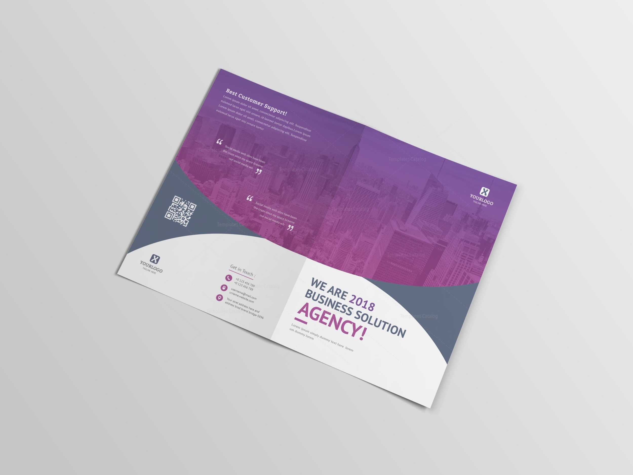 Medical Bi-Fold Brochure Template · Graphic Yard | Graphic Templates Store