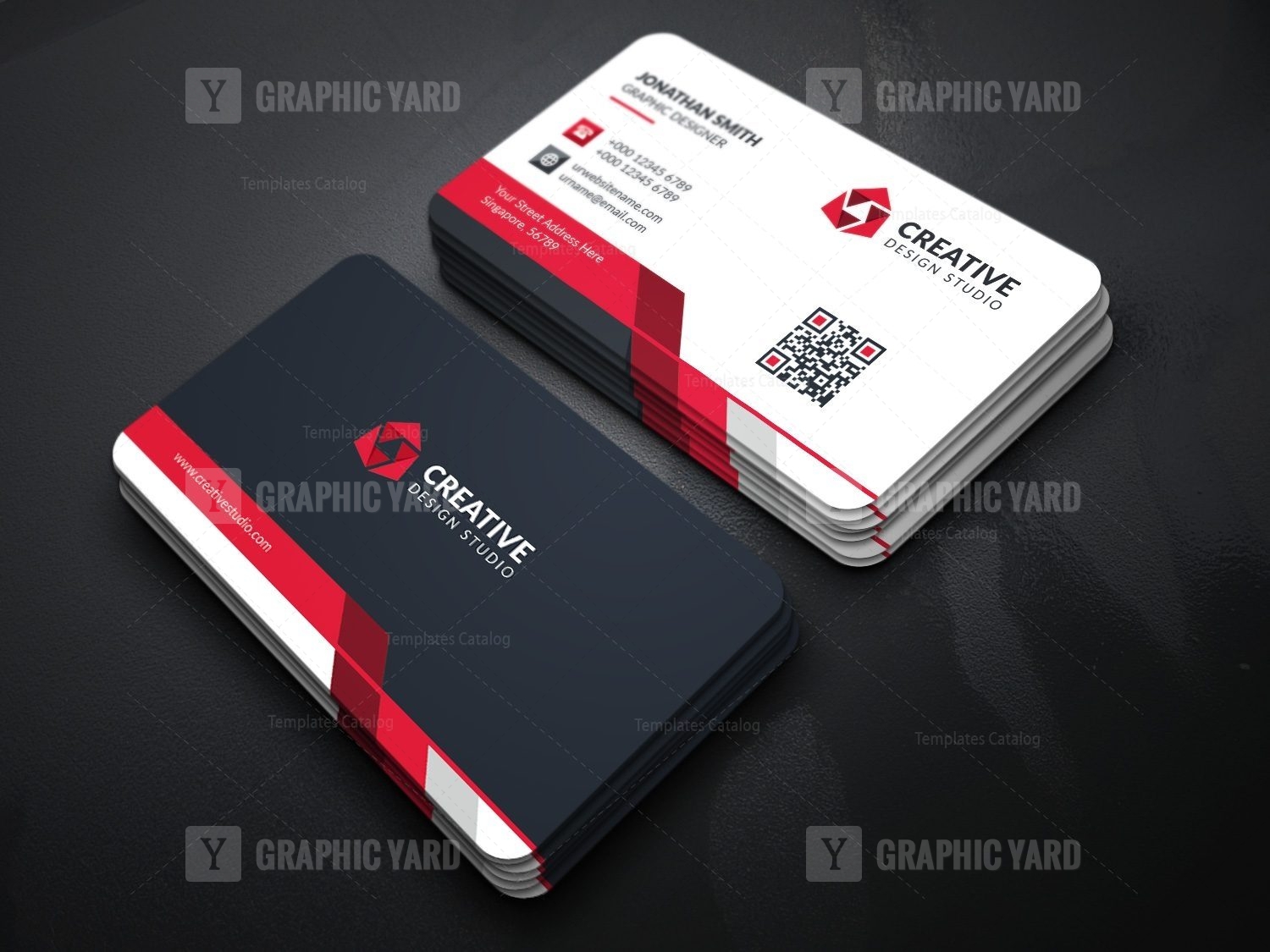 Modern Business Card Template with Creative Design · Graphic Yard ...