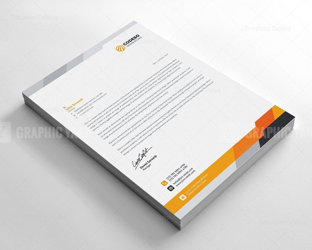 Modern Business Letterhead Template · Graphic Yard | Graphic Templates ...