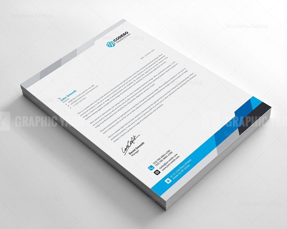 Modern Business Letterhead Template · Graphic Yard | Graphic Templates ...