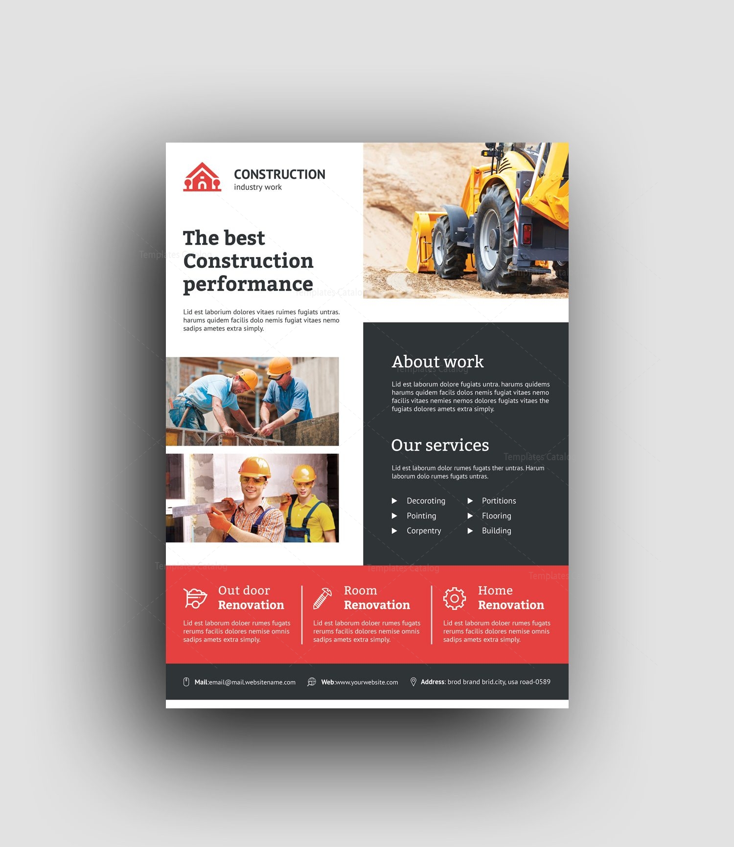 Modern Construction Flyer Design Template · Graphic Yard Graphic Modern Construction Flyer Design Template · Graphic Yard Graphic