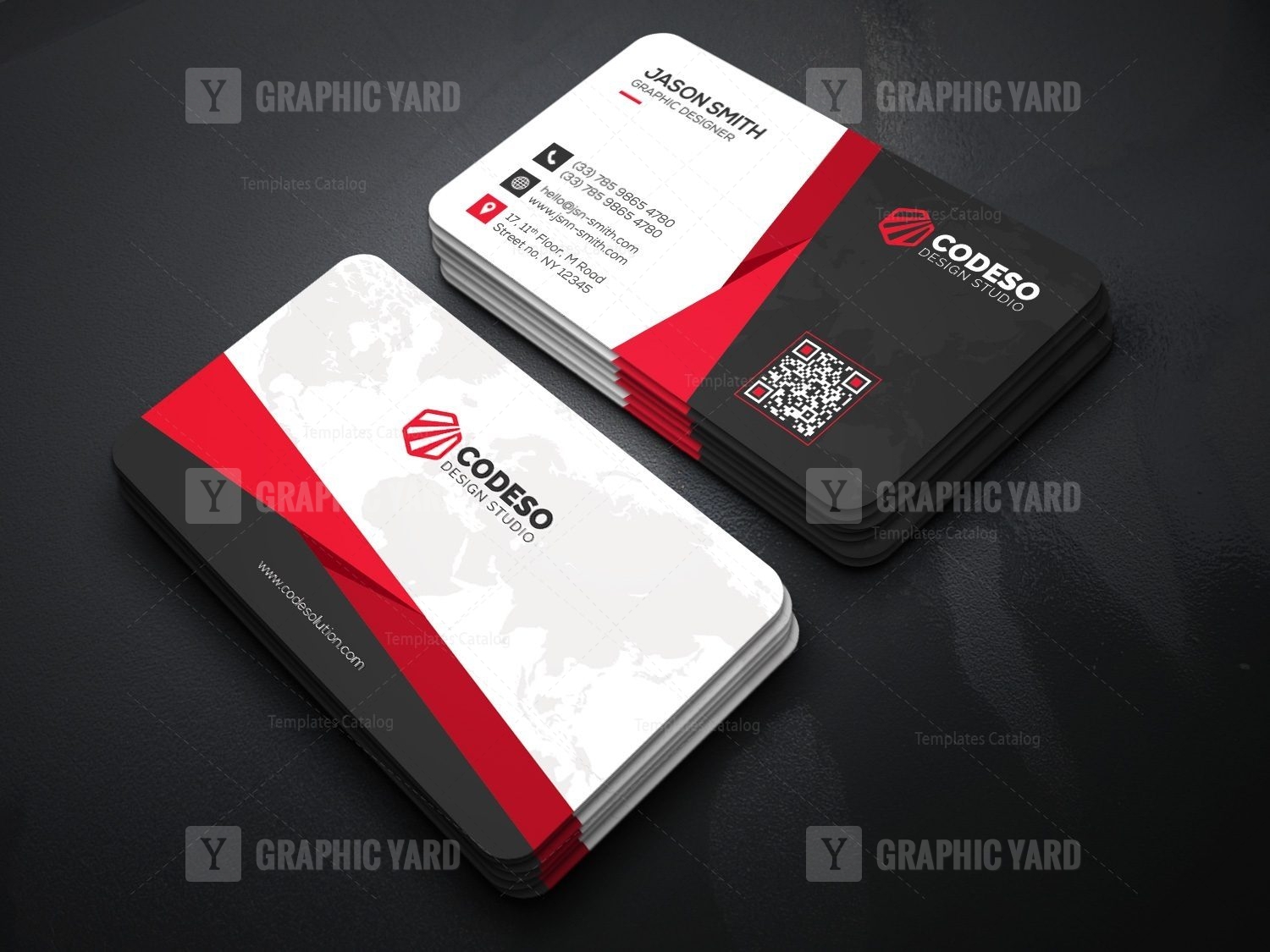 Modern Stylish Business Card Template · Graphic Yard | Graphic ...