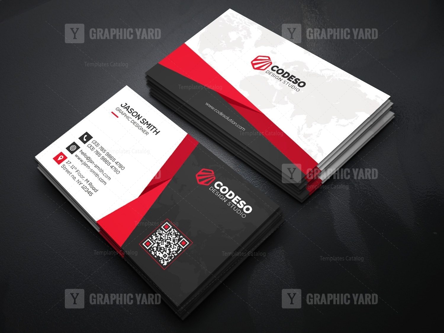 Modern Stylish Business Card Template · Graphic Yard | Graphic ...