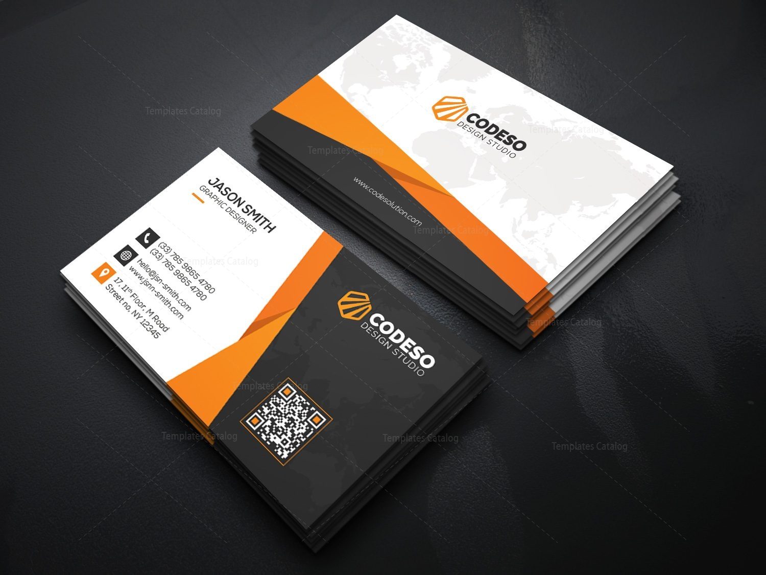 Modern Stylish Business Card Template · Graphic Yard | Graphic ...