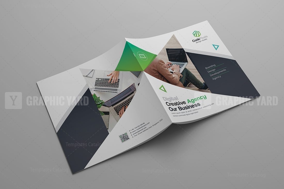 Modern Stylish Corporate Bi-Fold Template · Graphic Yard | Graphic ...