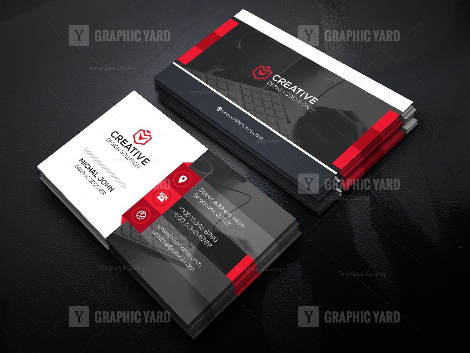 Office Business Card Template Card · Graphic Yard | Graphic Templates Store