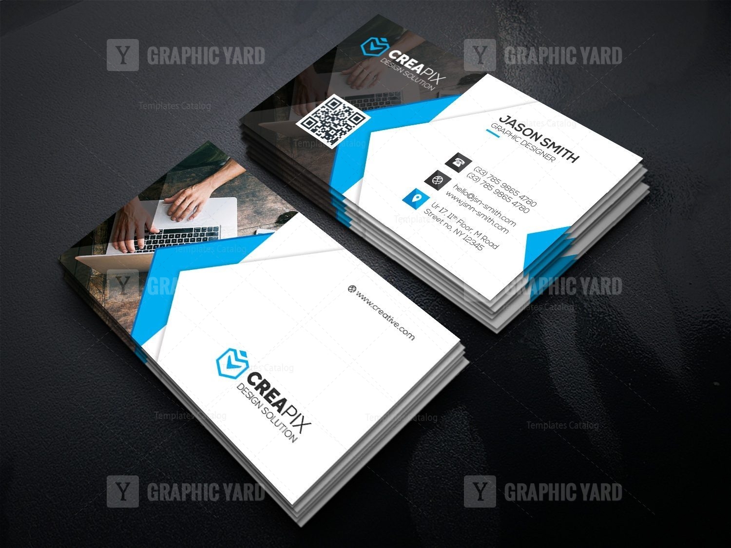 Personal Business Card Template · Graphic Yard | Graphic Templates Store