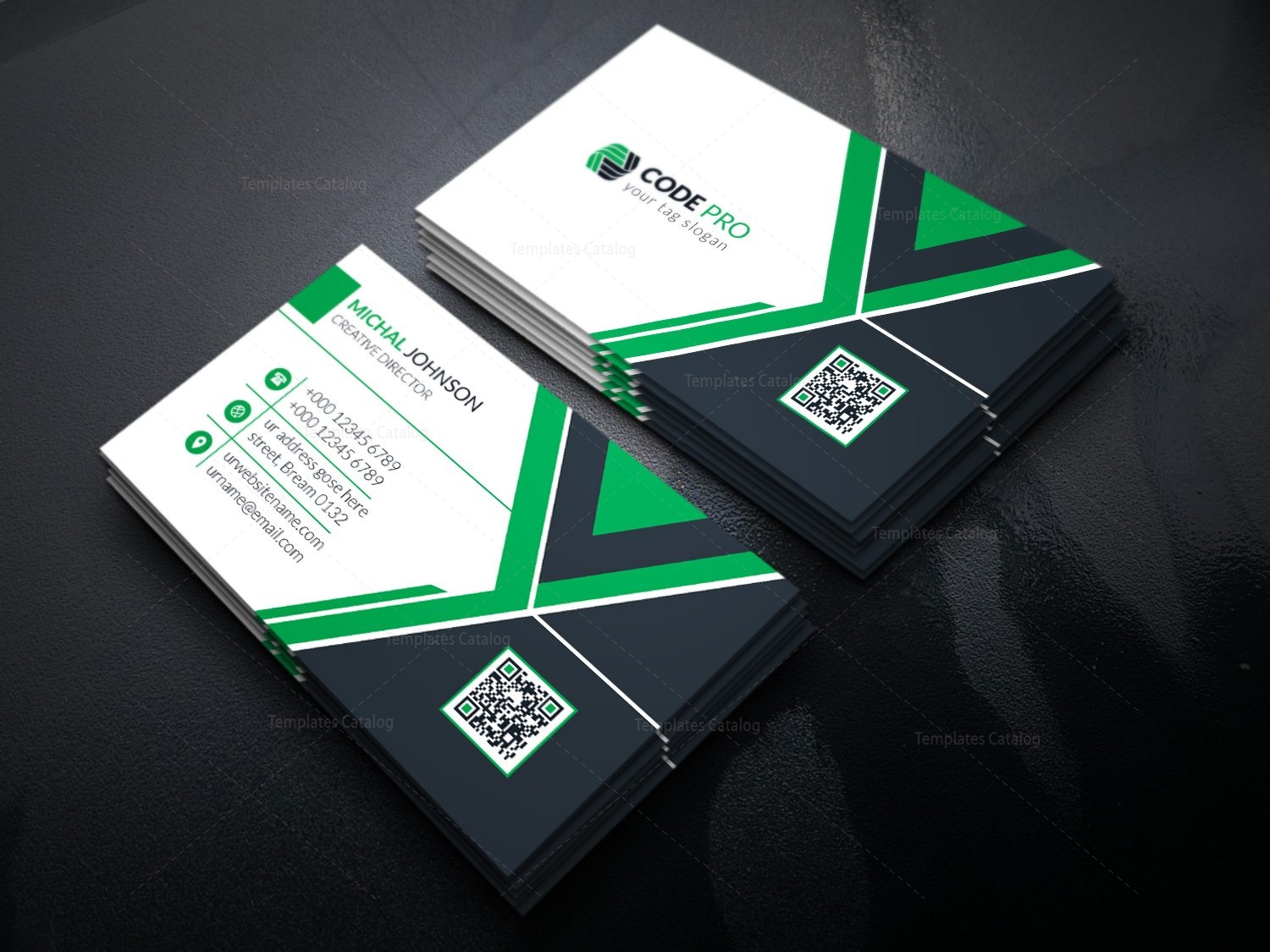 Premium Business Card Design Template in EPS Format · Graphic Yard ...