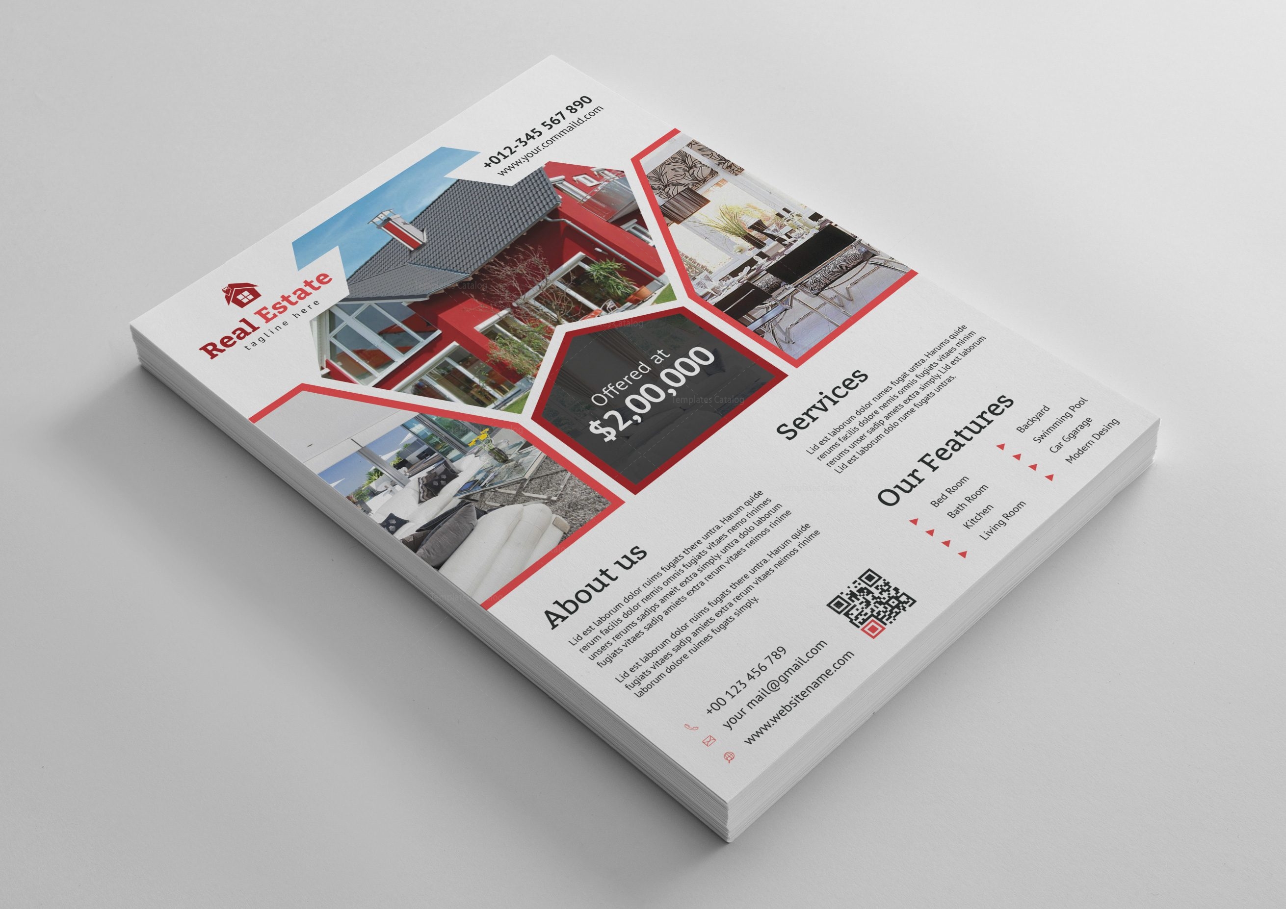 Premium Real Estate Flyer Design Template · Graphic Yard | Graphic ...