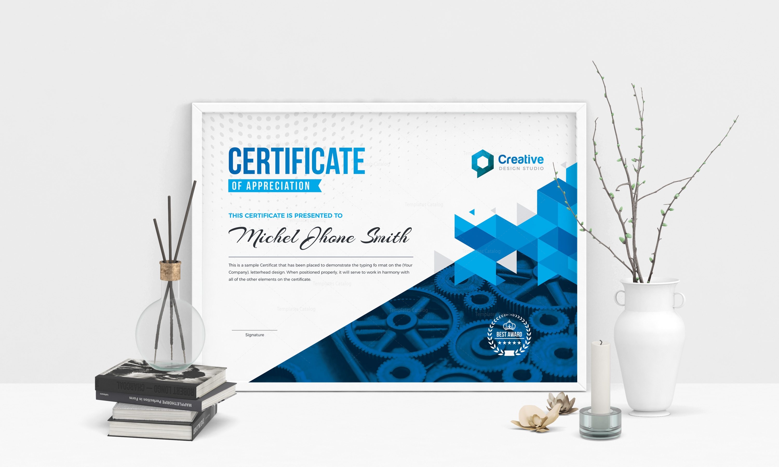 Professional Landscape Certificate Design Template · Graphic Yard