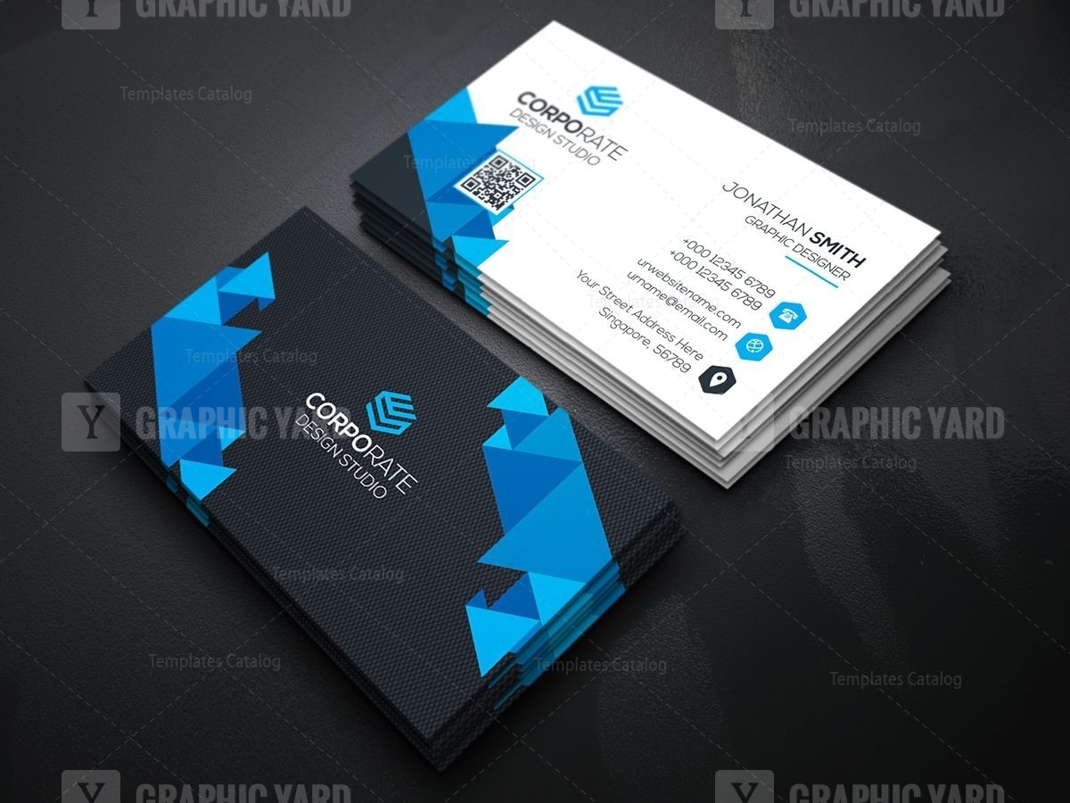 Professional Technology Business Card with Modern Design · Graphic Yard ...