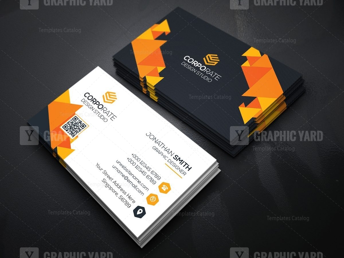 Professional Technology Business Card with Modern Design · Graphic Yard ...