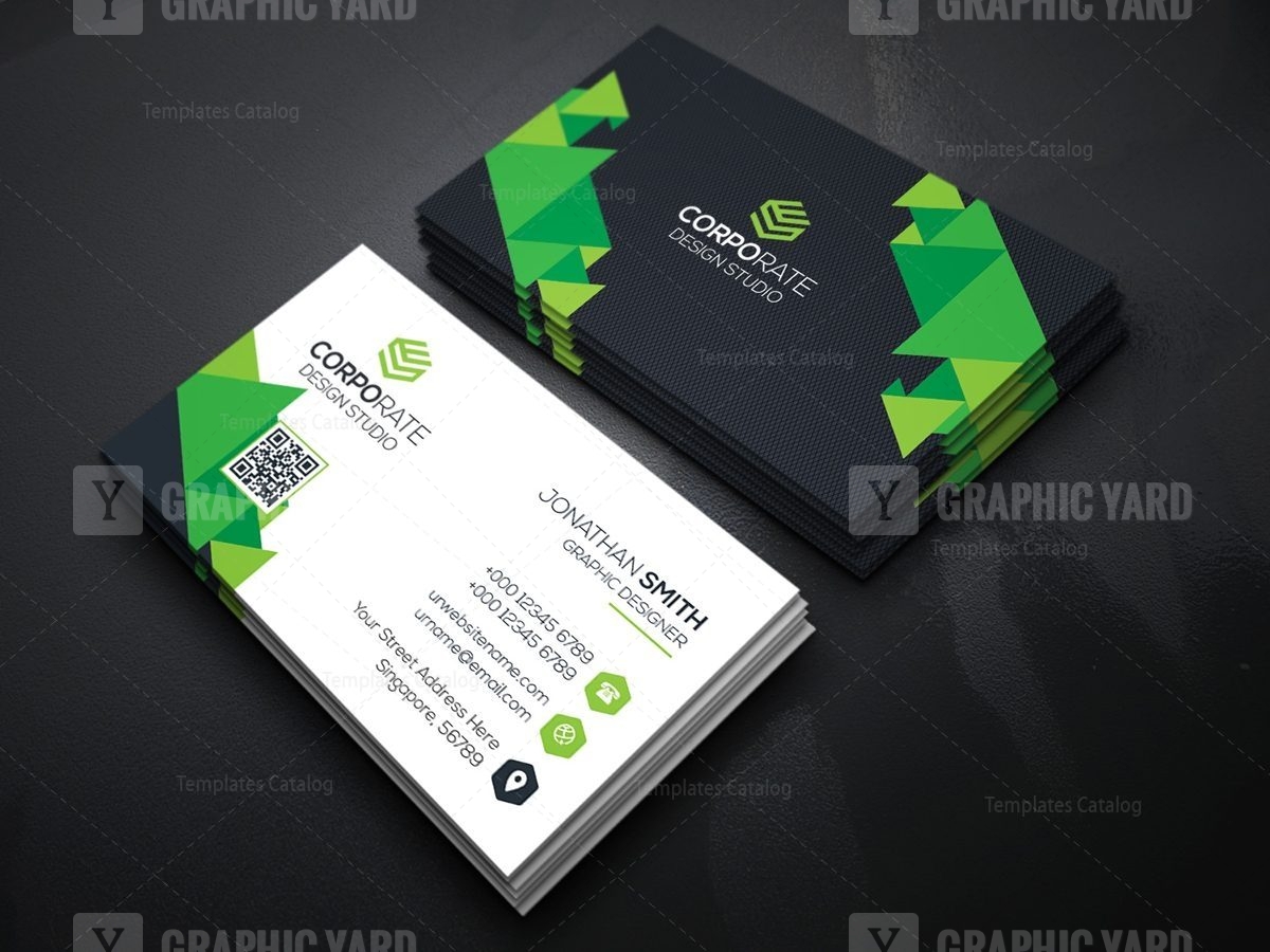 Professional Technology Business Card with Modern Design · Graphic Yard ...