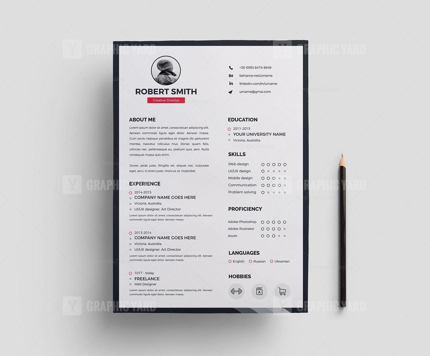 Resume Design Template · Graphic Yard 