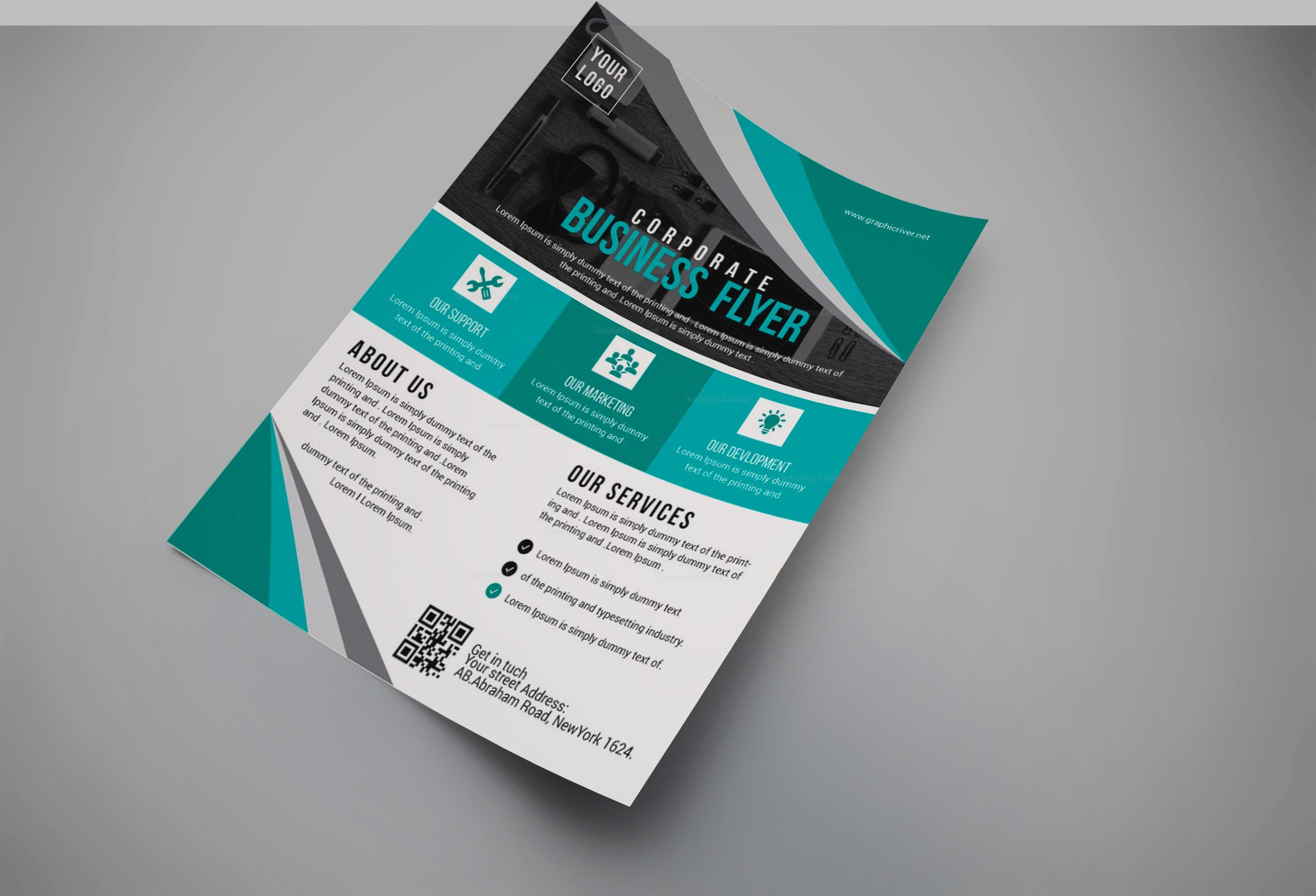 Royal Modern Business Flyer Design Template · Graphic Yard | Graphic ...