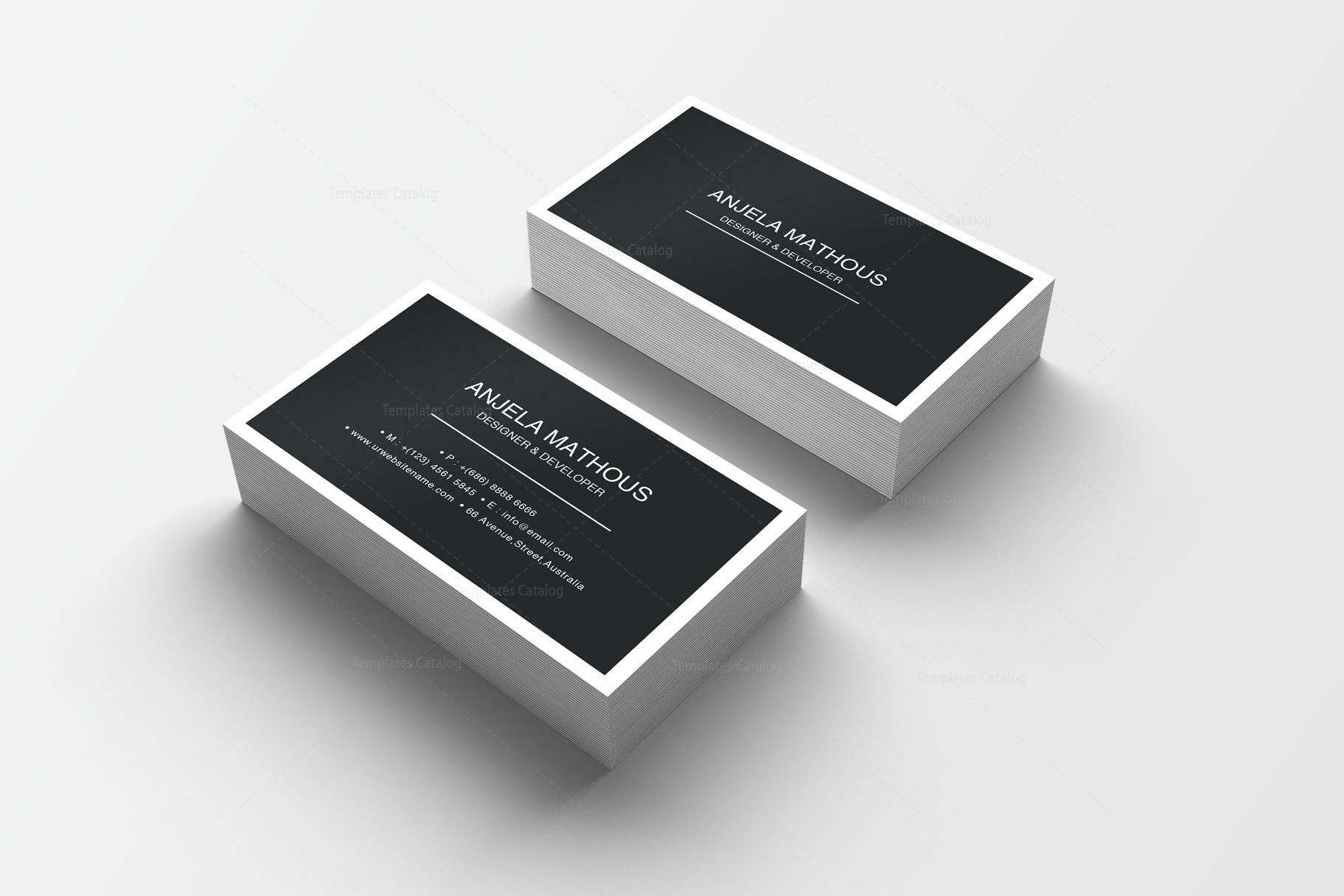 Simple Design Business Cards · Graphic Yard | Graphic Templates Store