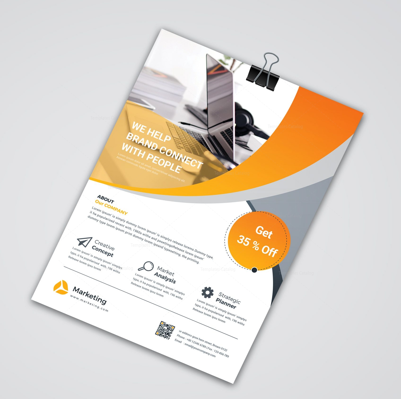 Simple Print Flyer Template · Graphic Yard | Graphic Templates Store