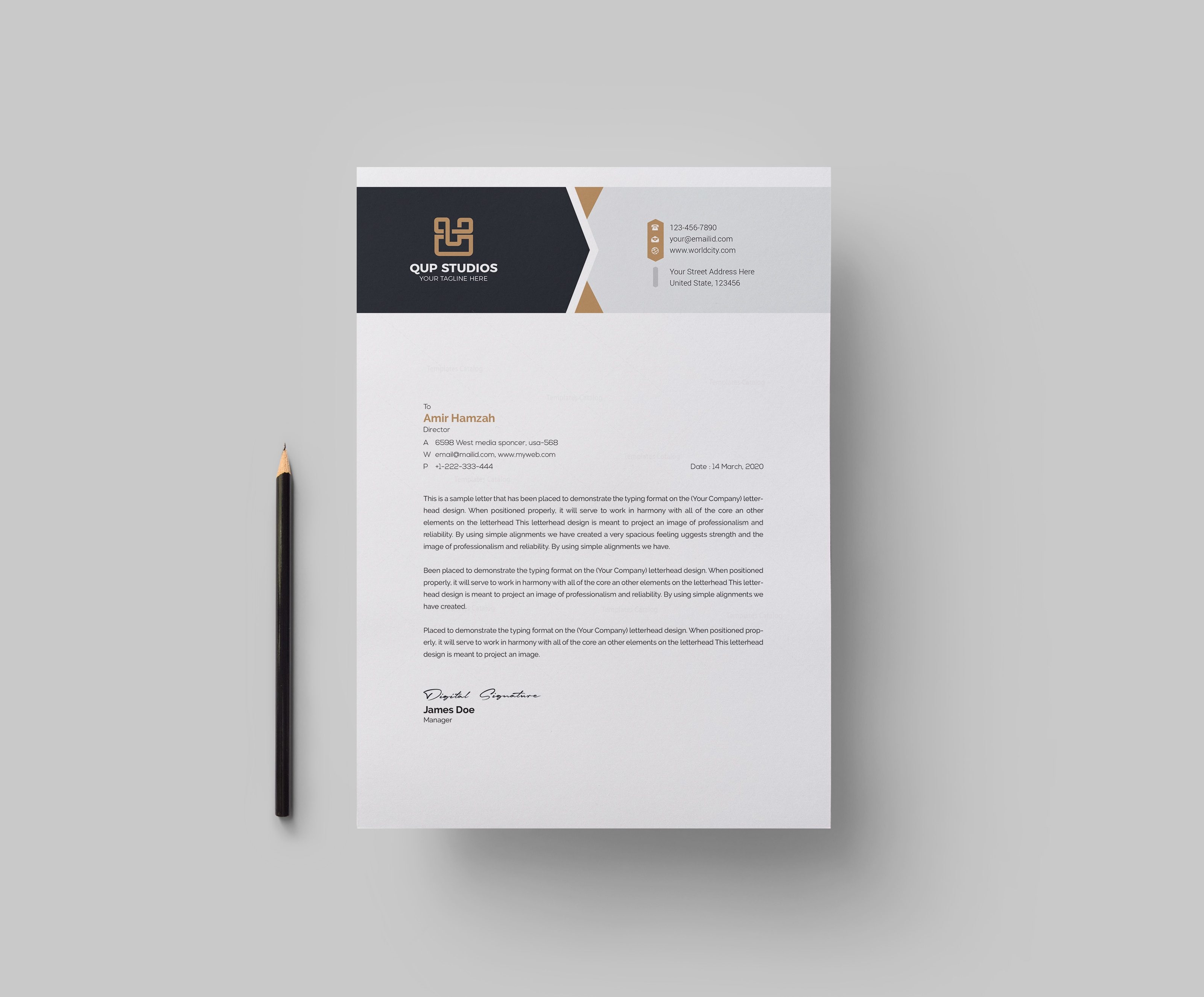 Studio Professional Corporate Letterhead Template · Graphic Yard ...