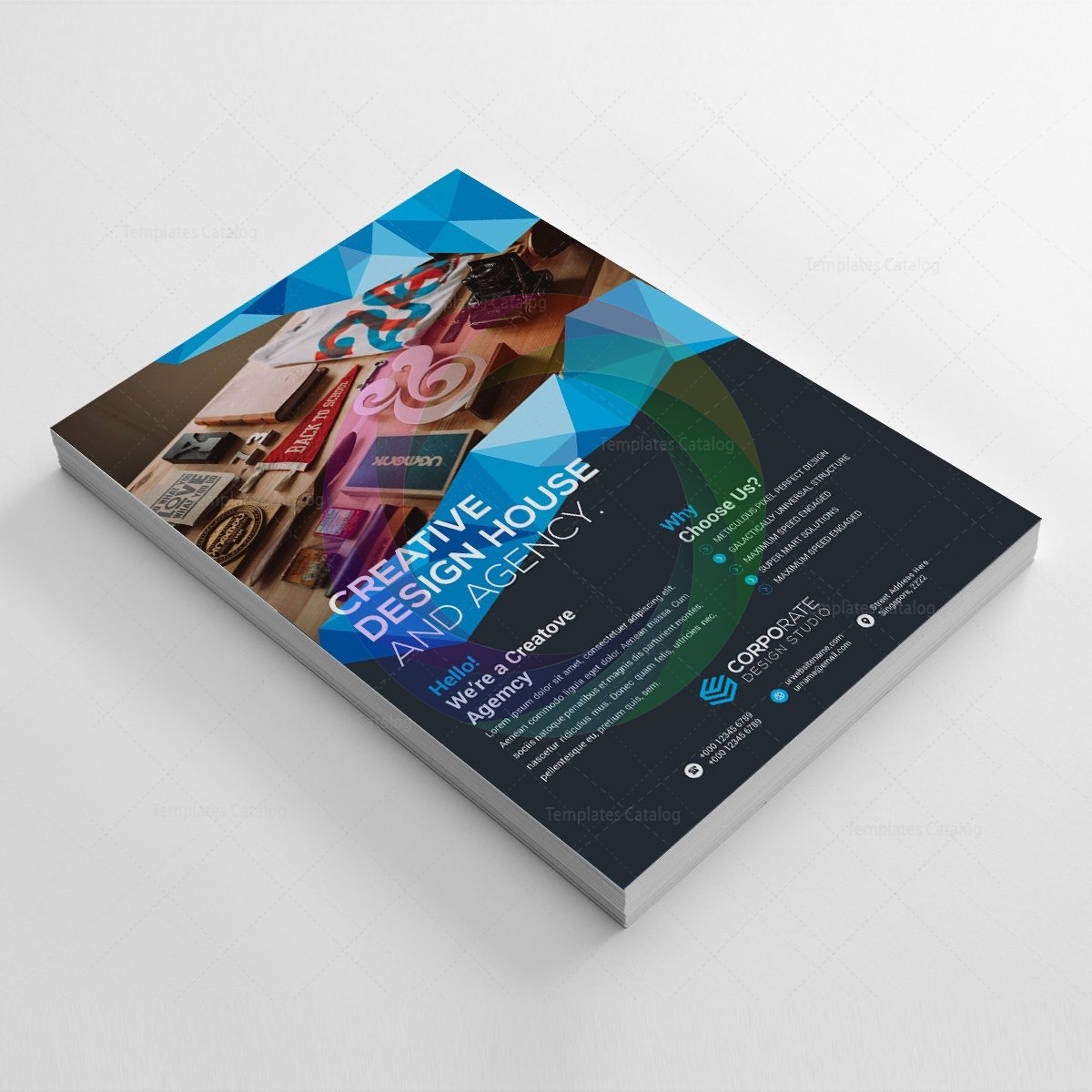 Stylish Corporate Flyer Template · Graphic Yard | Graphic Templates Store