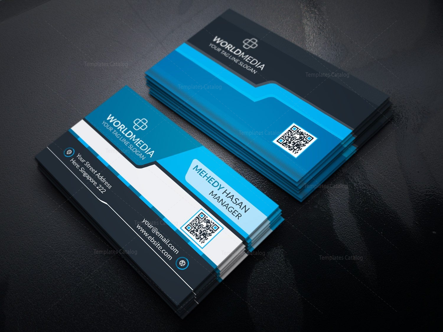 Stylish Media Business Card Design · Graphic Yard | Graphic Templates Store