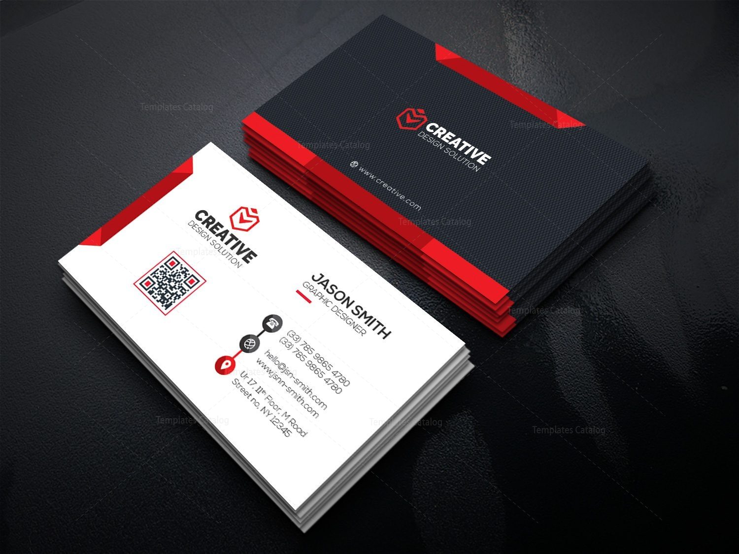 Stylish Technologic Business Card Template · Graphic Yard | Graphic ...