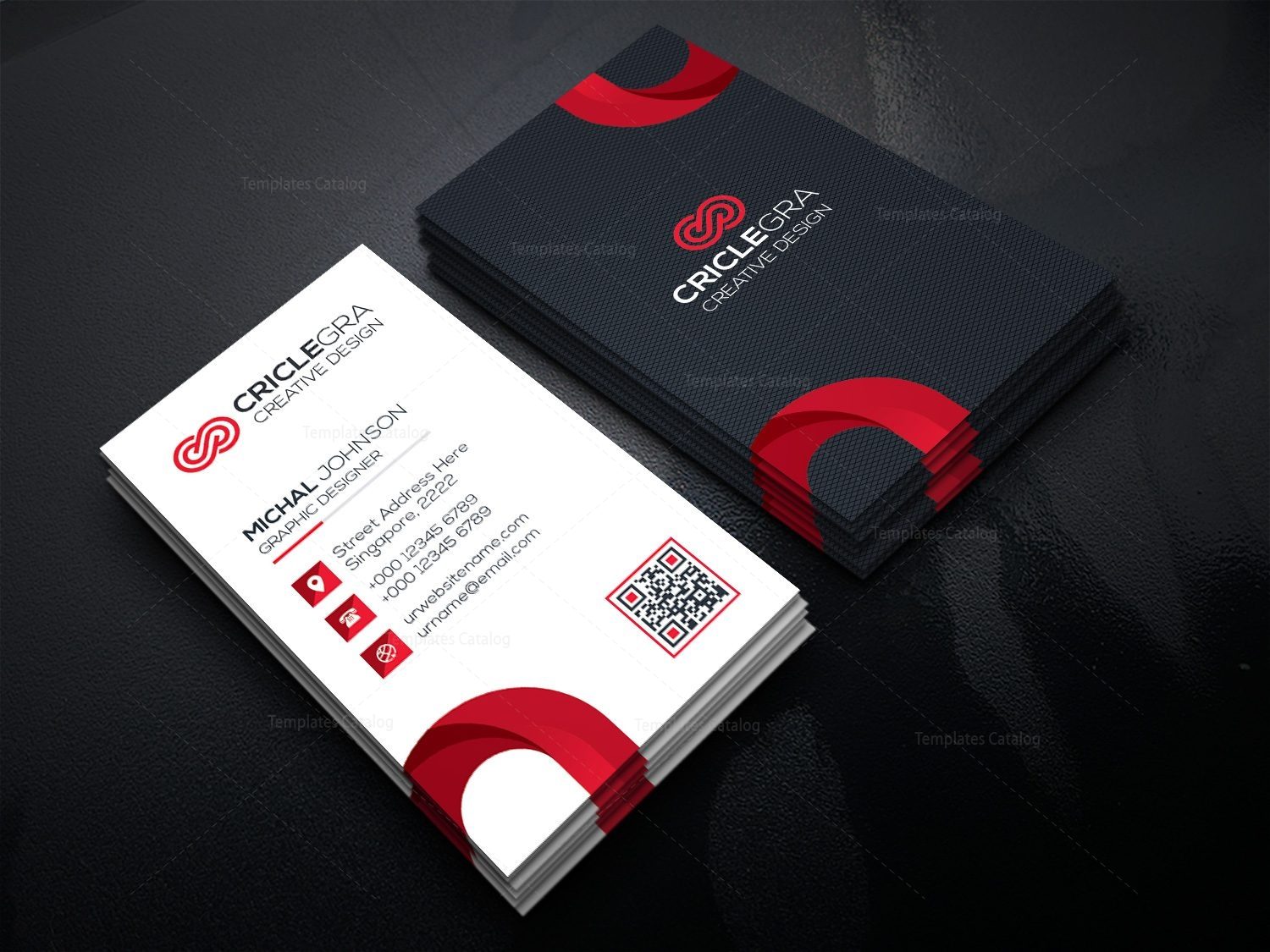 Stylish Technology Business Card Design · Graphic Yard | Graphic ...