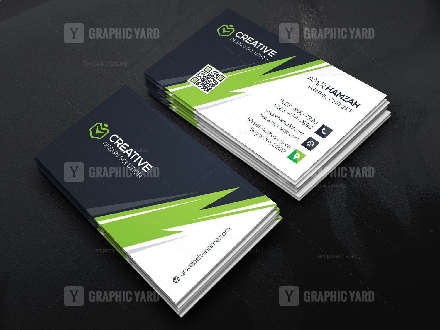 Thunder Business Card Template · Graphic Yard | Graphic Templates Store