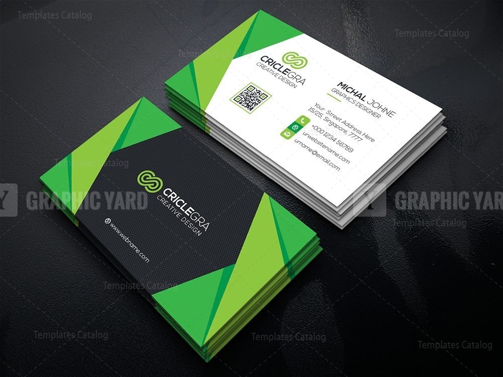 Visiting Card Template with Elegant Style · Graphic Yard | Graphic ...