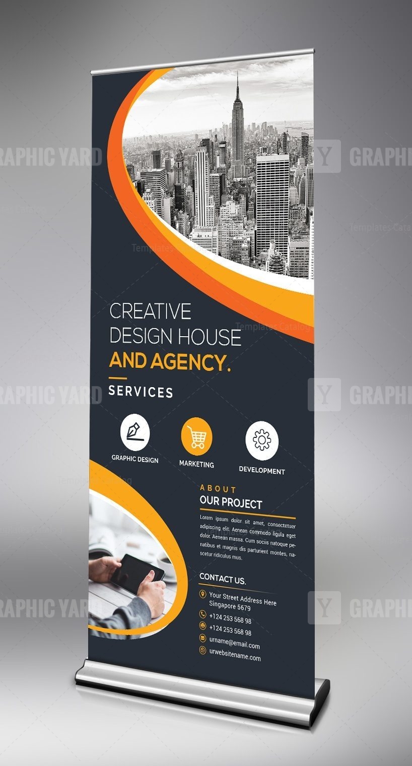 Best Roll-Up Banner Template · Graphic Yard | Graphic Templates Store